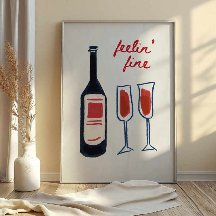 Feeling Fine Aesthetic Wine Wall Art