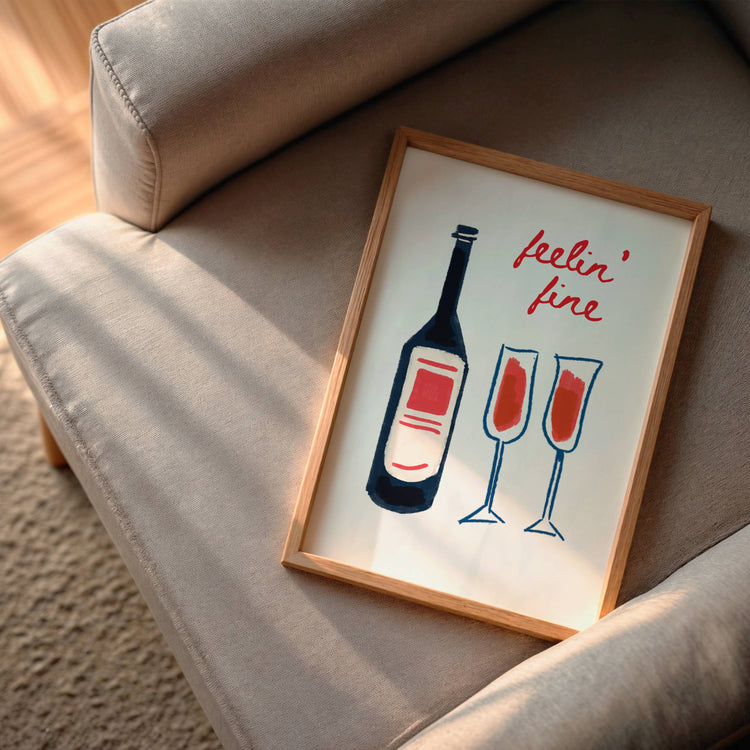 Feeling Fine Aesthetic Wine Wall Art