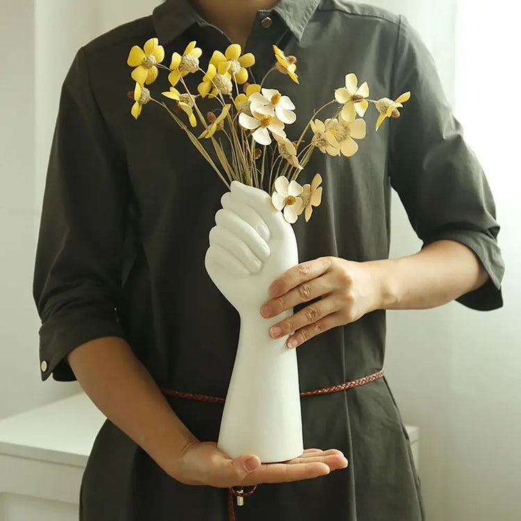 Hand Shaped Decorative Vase