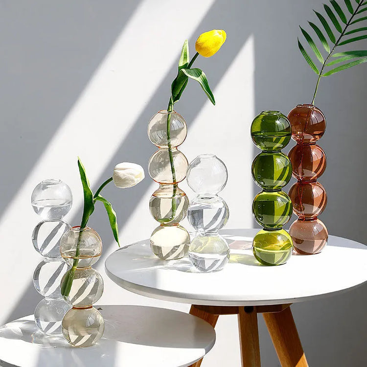 Colored Glass Bubble Vase