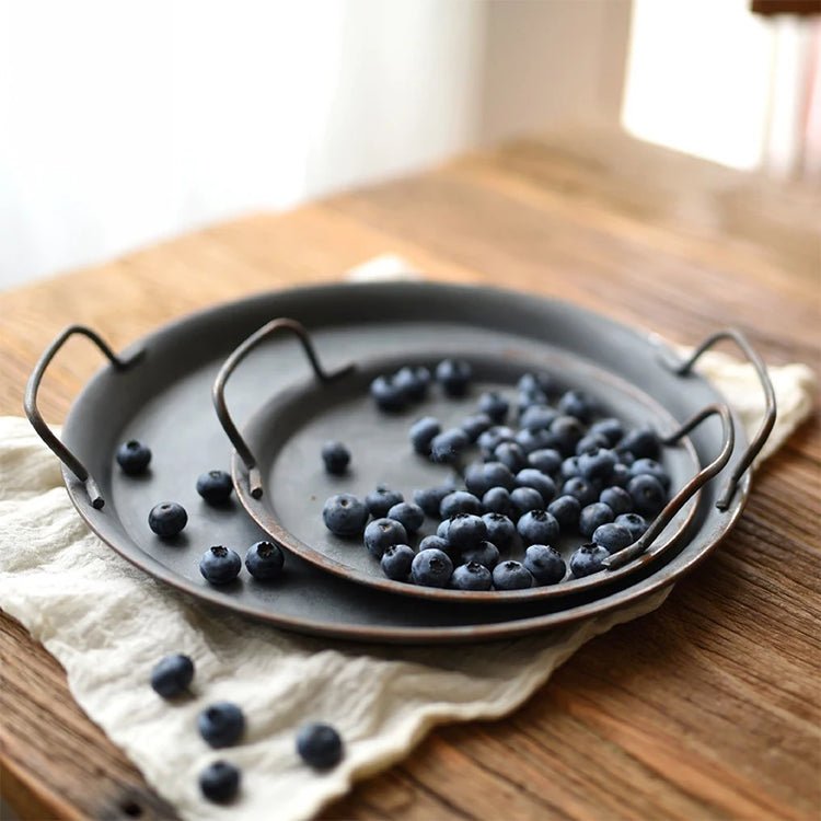 Rustic Design Metal Serving Tray