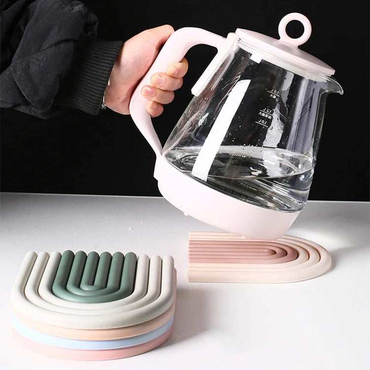 Colorful Silicone Rainbow Coasters