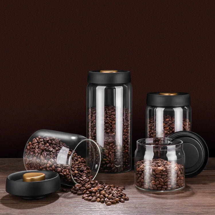 Airtight Vacuum Sealed Kitchen Glass Jar