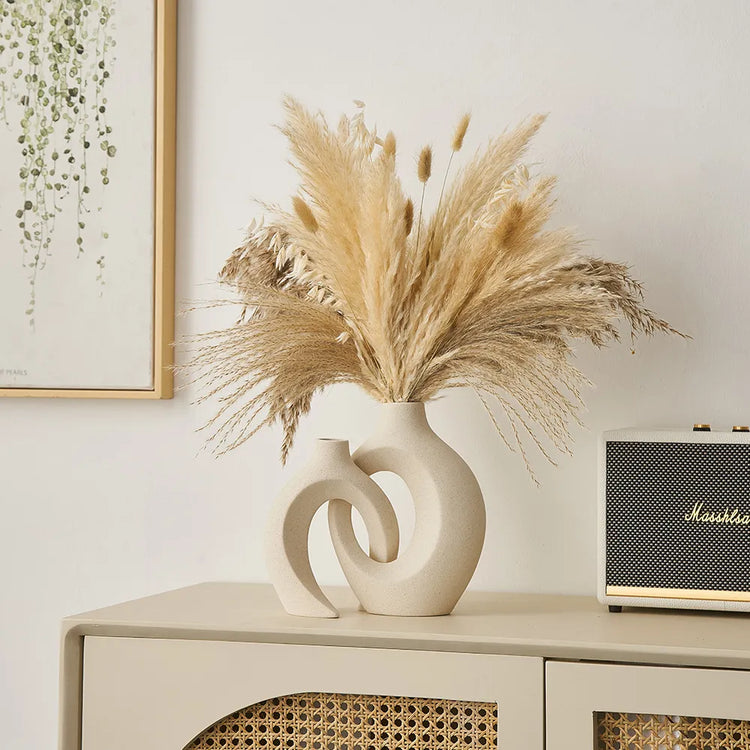 Contemporary Style Unique Ceramic Double Vases