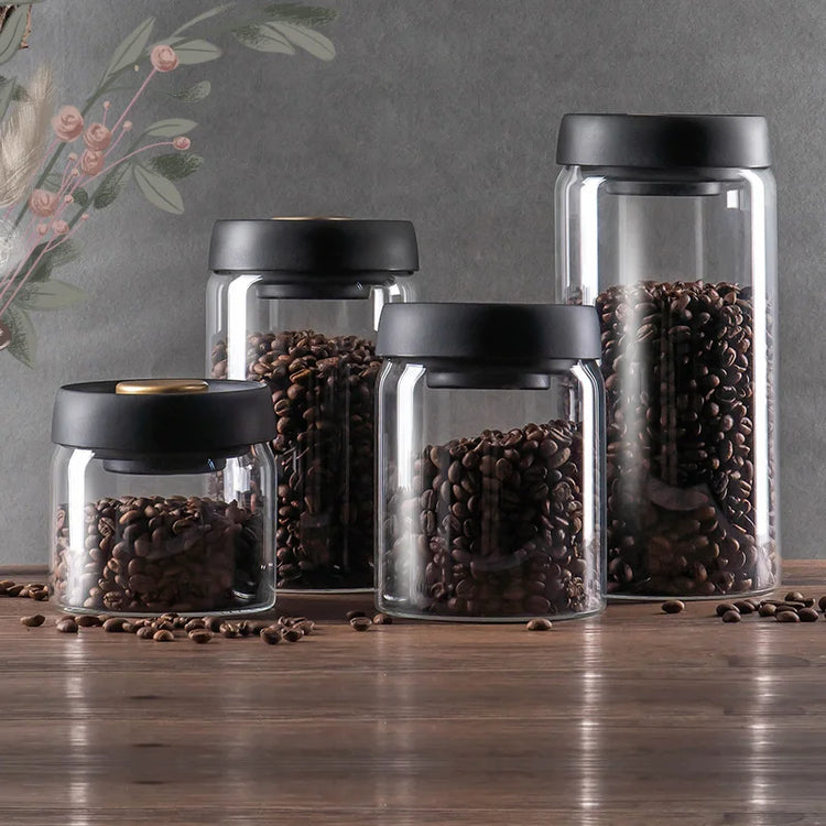 Airtight Vacuum Sealed Kitchen Glass Jar