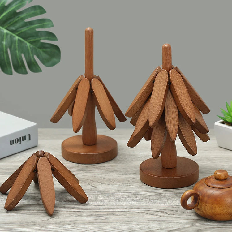 Tree Design Decorative Stand Wooden Trivets