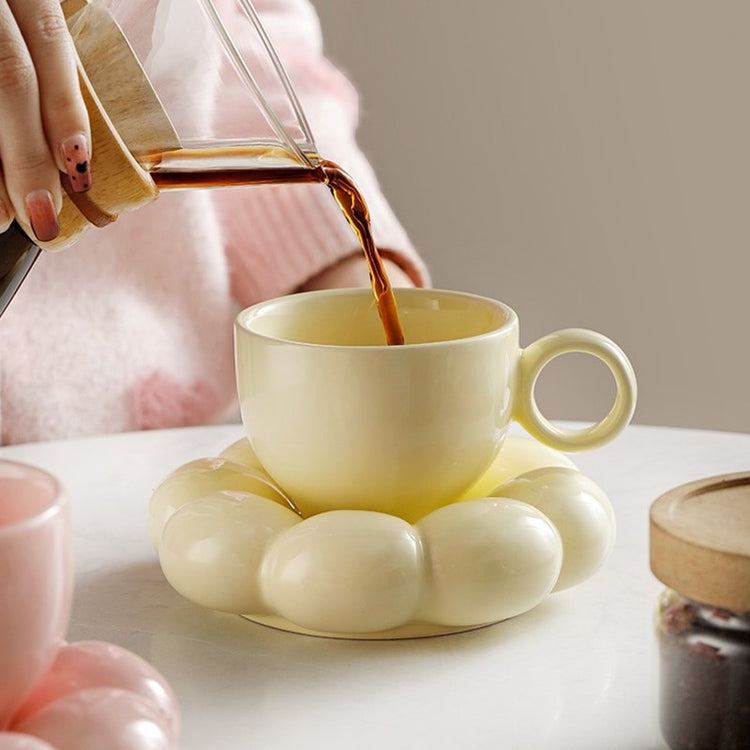 Cute Ceramic Cloud Mug With Saucer