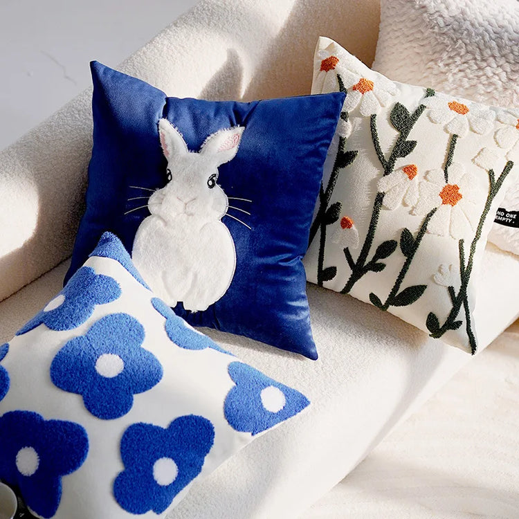 Cute Kid's Room Blue Throw Pillow Covers