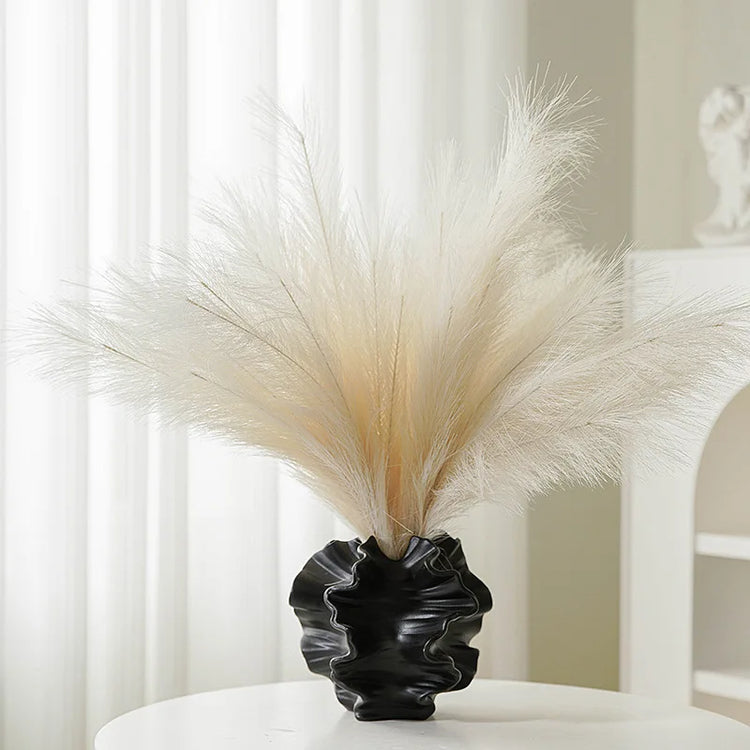 Ceramic Coral Shape Beige Art Vase