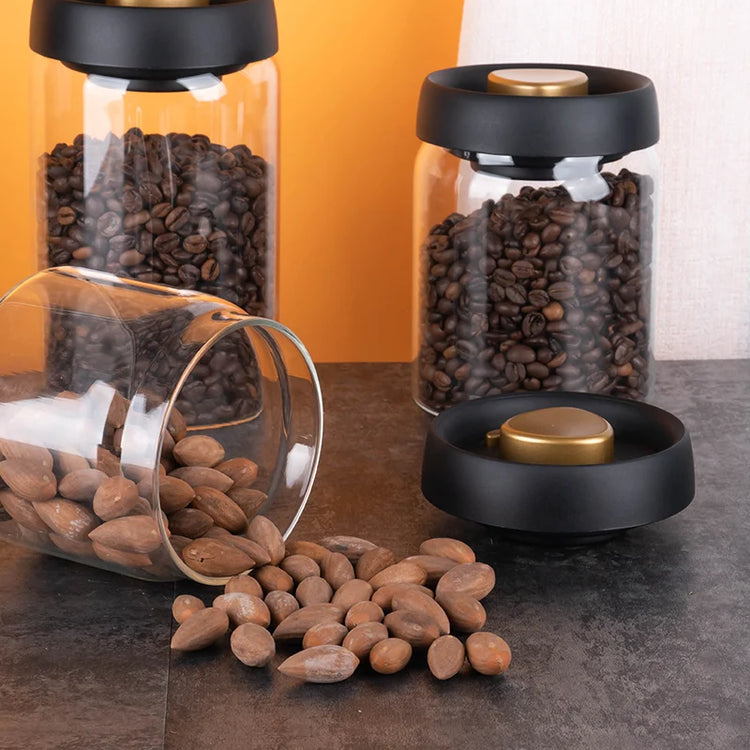 Airtight Vacuum Sealed Kitchen Glass Jar