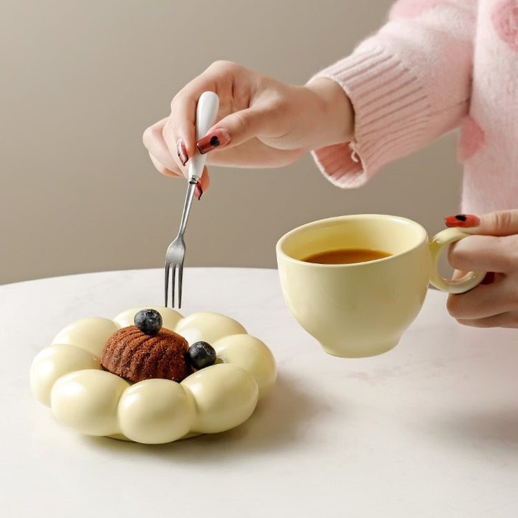 Cute Ceramic Cloud Mug With Saucer