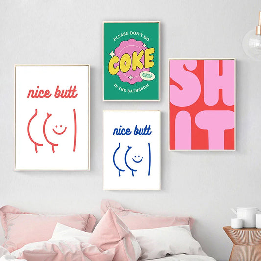 Funny Colorful Canvas Painting Wall Art ( + more styles)