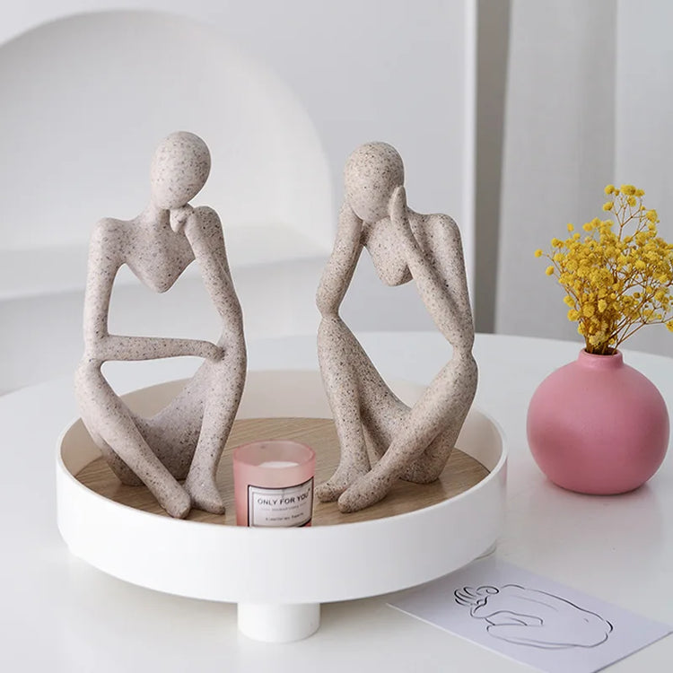 Minimalist Design Resin Thinker Figurine