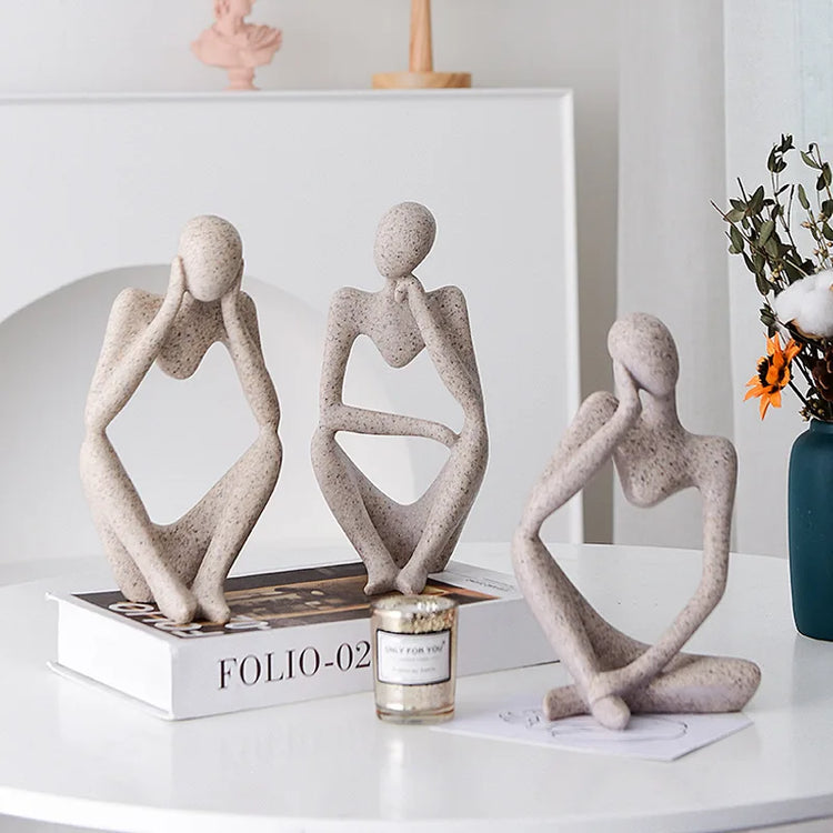 Minimalist Design Resin Thinker Figurine