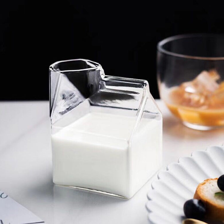 Glass Milk Carton Shaped Jar - MAHOGANY STREET
