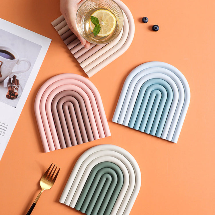 Colorful Silicone Rainbow Coasters