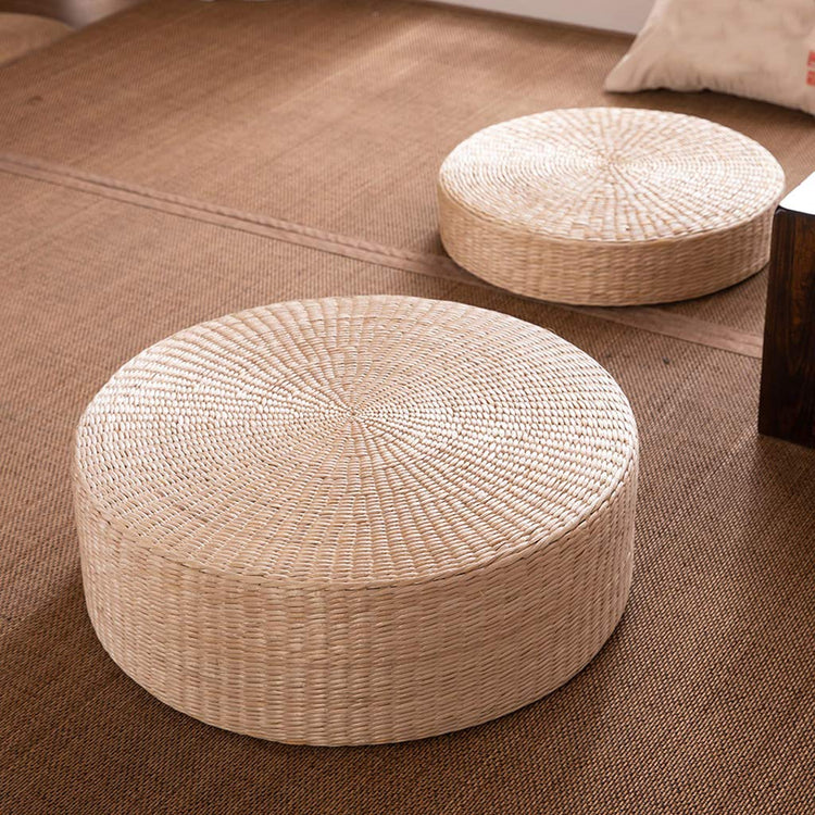 Round Woven Floor Pillow - MAHOGANY STREET