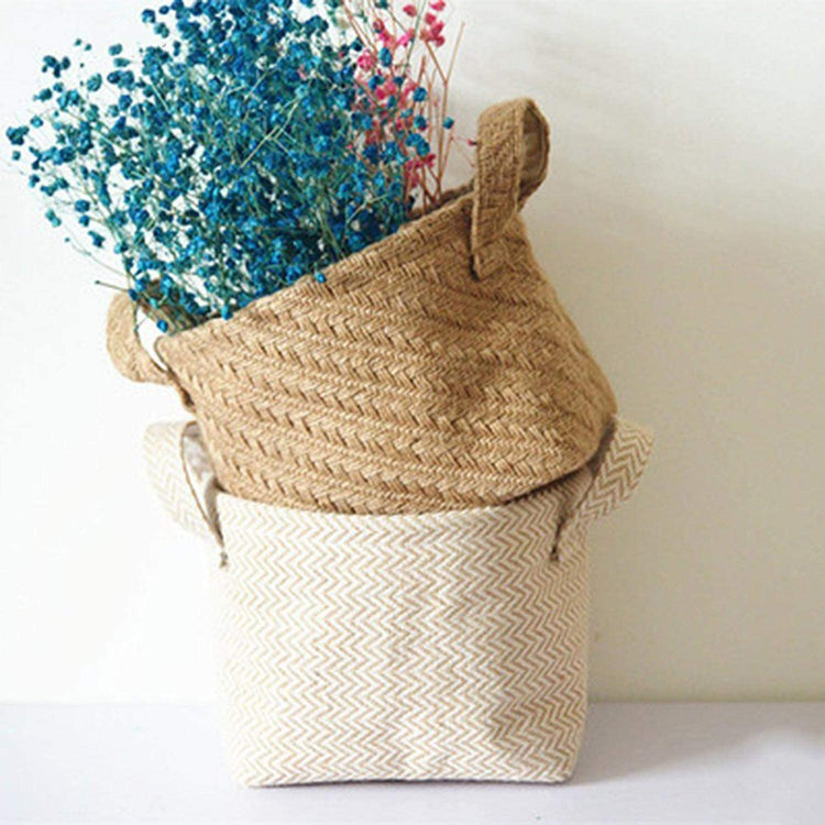 Braided Fabric Storage Basket - MAHOGANY STREET