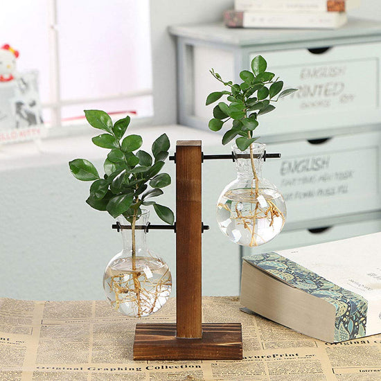 Creative Design Wooden Plant Vase - MAHOGANY STREET