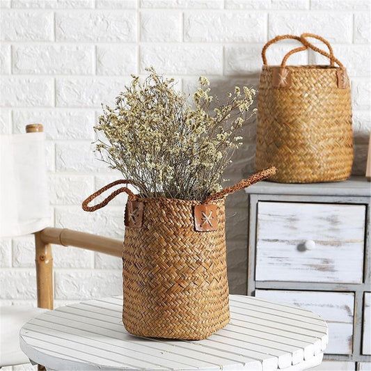 Natural Seagrass Storage Basket - MAHOGANY STREET