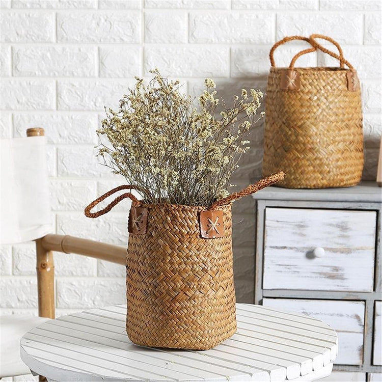 Natural Seagrass Storage Basket - MAHOGANY STREET