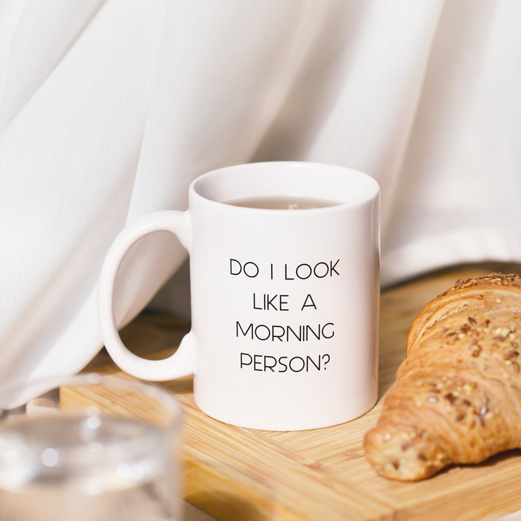 White Ceramic Do I Look Like A Morning Person Mug