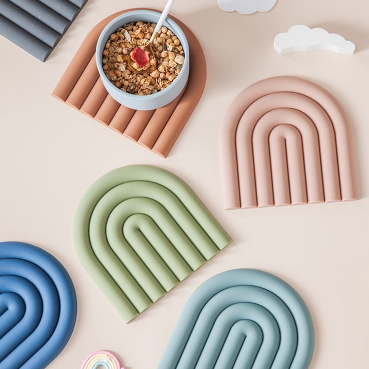 Block Color Silicone Heat Insulation Coasters