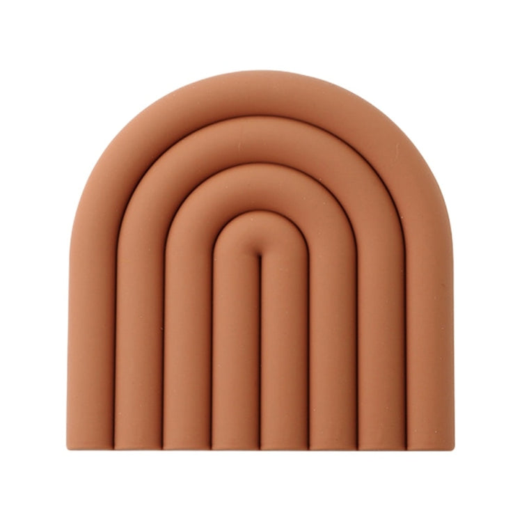Block Color Silicone Heat Insulation Coasters