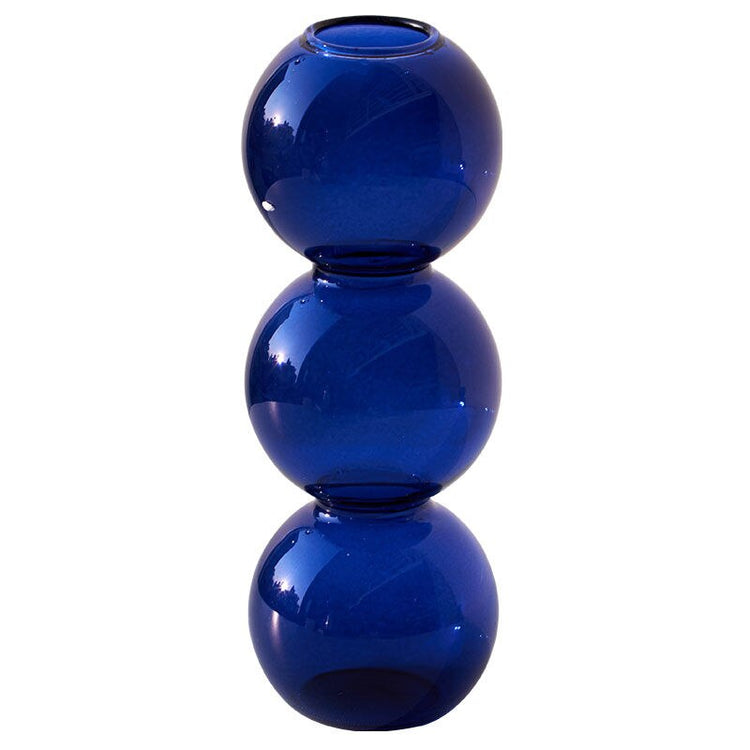 Blue Glass Vases For Flower Arrangements - MAHOGANY STREET