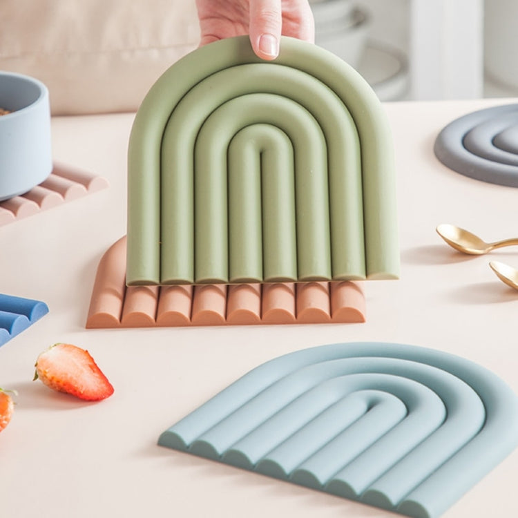 Block Color Silicone Heat Insulation Coasters
