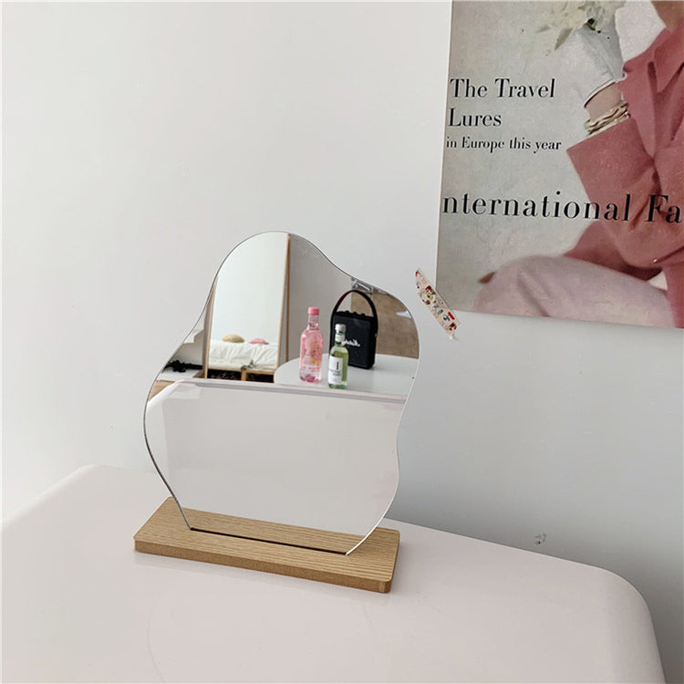Irregular Shape Makeup Mirror - MAHOGANY STREET