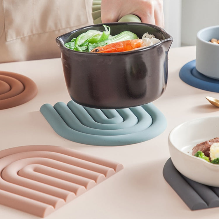 Block Color Silicone Heat Insulation Coasters