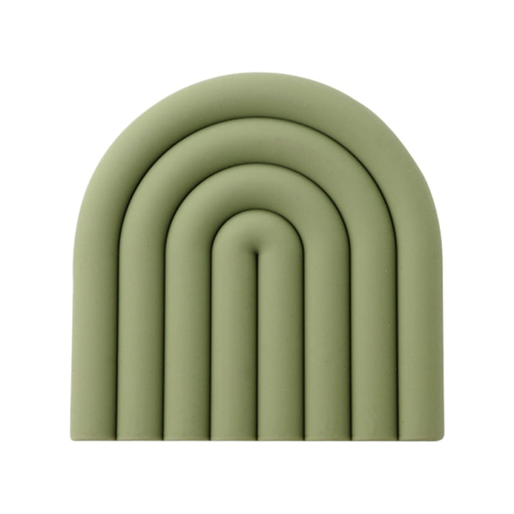 Block Color Silicone Heat Insulation Coasters