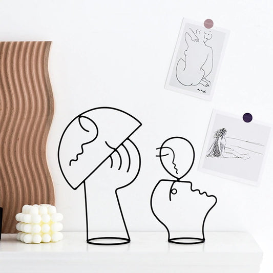 Abstract Metal Wire Face Decorations - MAHOGANY STREET