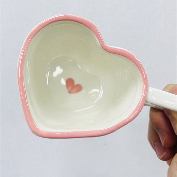 Adorable Heart Shaped Ceramic Coffee Mug - Set of 2