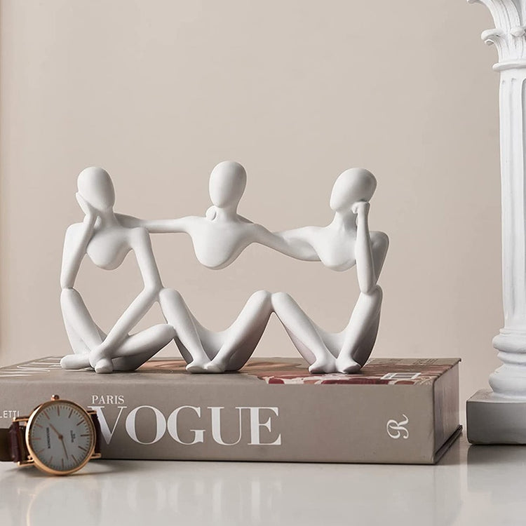 Friendship Abstract Nordic Style Resin Figurine