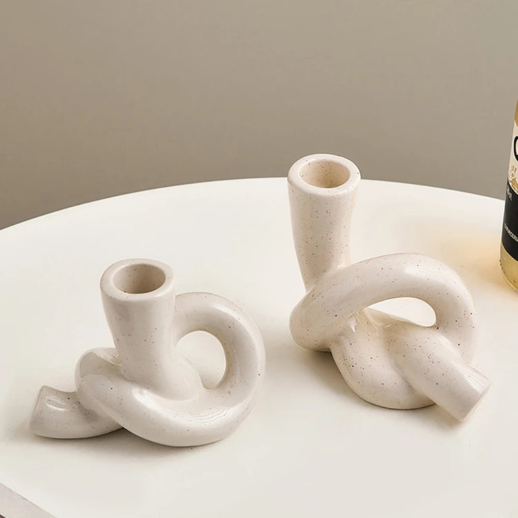 Ceramic Twisted Candle Holder for a Cozy Ambiance