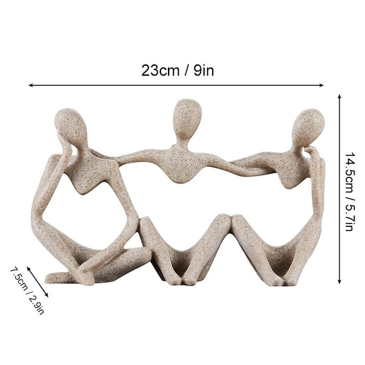 Friendship Abstract Nordic Style Resin Figurine