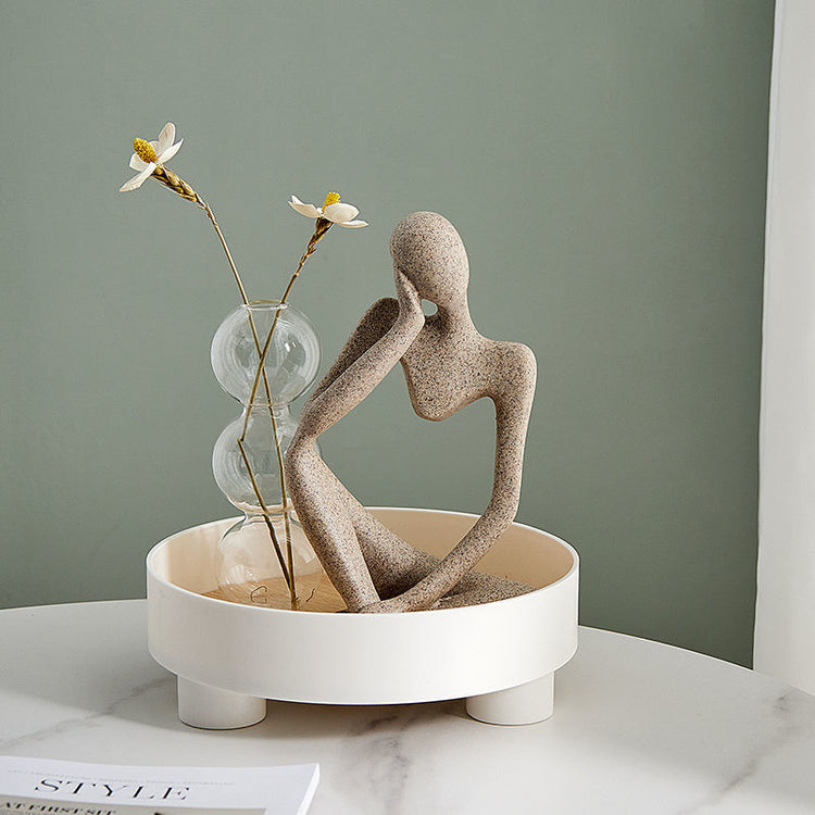 Minimalist Design Resin Thinker Figurine