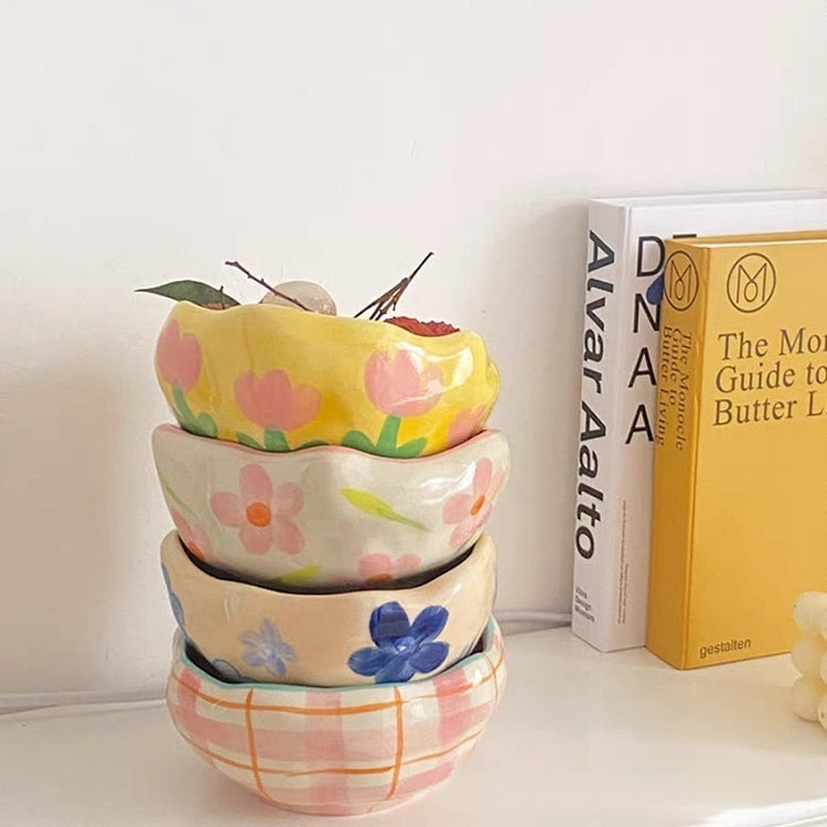 Bright and Vibrant Irregular Ceramic Dinner Bowls