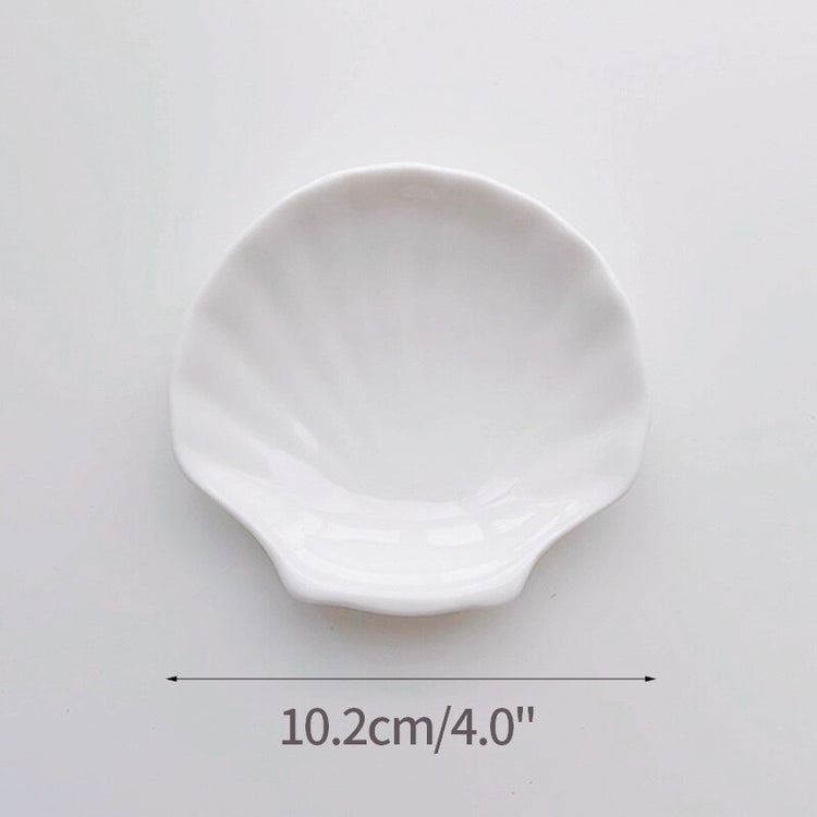White Ceramic Shell Storage Trays - MAHOGANY STREET