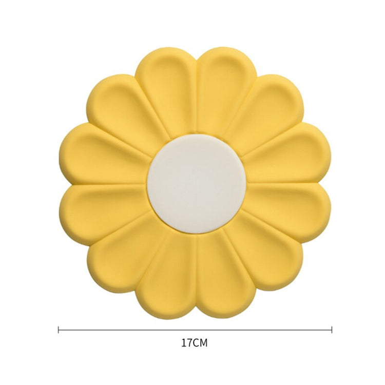 Daisy Shape Silicone Table Coasters - set of 2