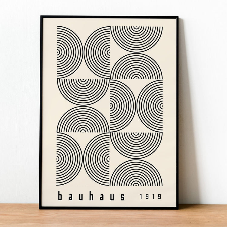 Bauhaus 1919 Abstract Wall Art - MAHOGANY STREET