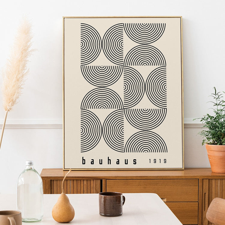 Bauhaus 1919 Abstract Wall Art - MAHOGANY STREET