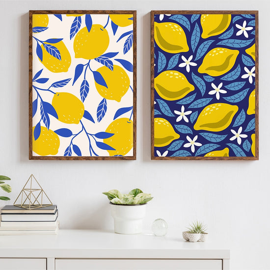Colorful Lemon Papaya Canvas Prints - MAHOGANY STREET