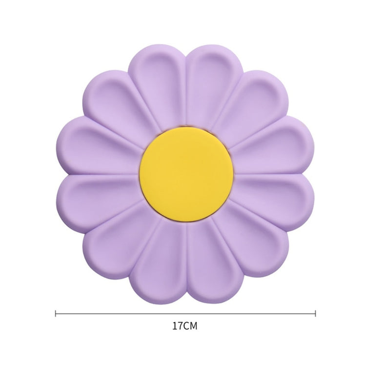 Daisy Shape Silicone Table Coasters - set of 2