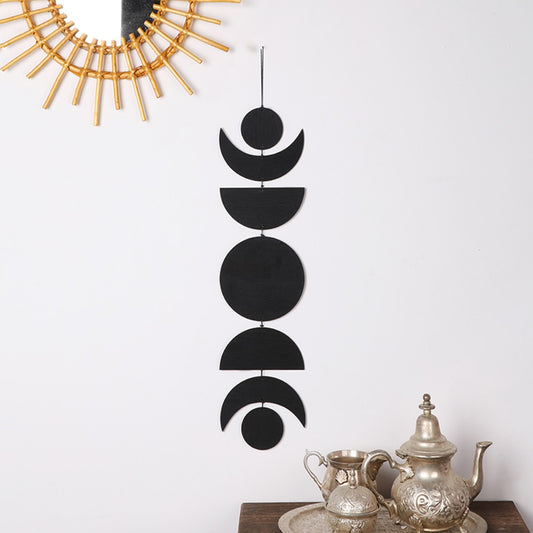Hanging Wooden Moon Phase Wall Decoration - MAHOGANY STREET