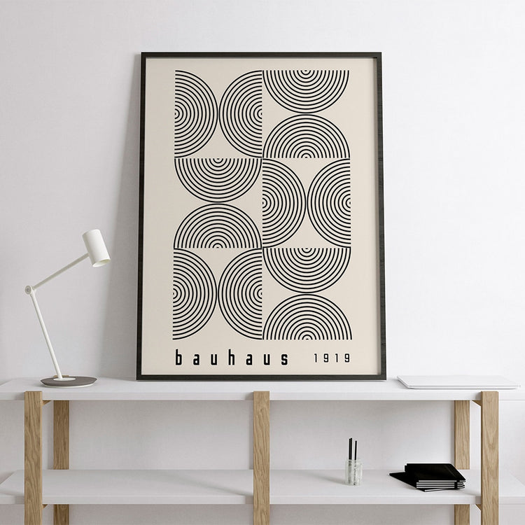 Bauhaus 1919 Abstract Wall Art - MAHOGANY STREET