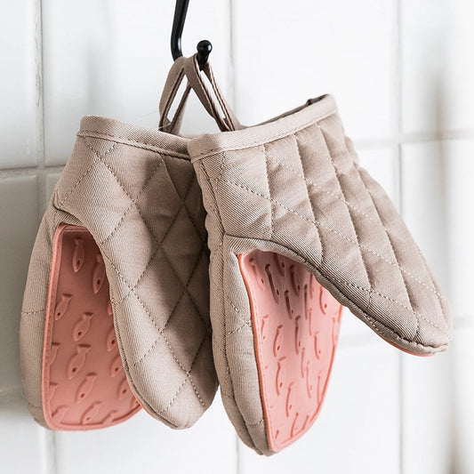 Silicone No Burn Oven Mitts - Set of 2 - MAHOGANY STREET