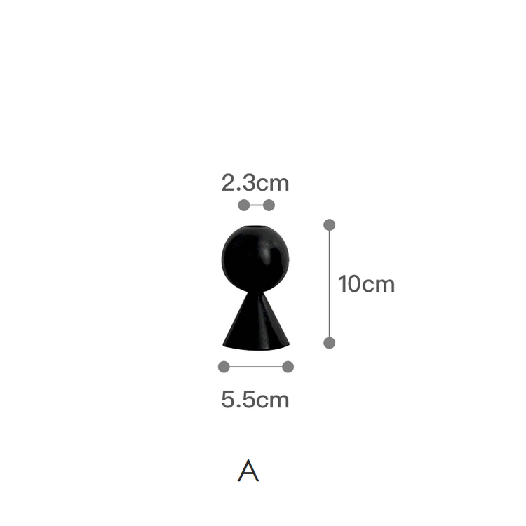 Black Wood Nordic Candleholders - MAHOGANY STREET
